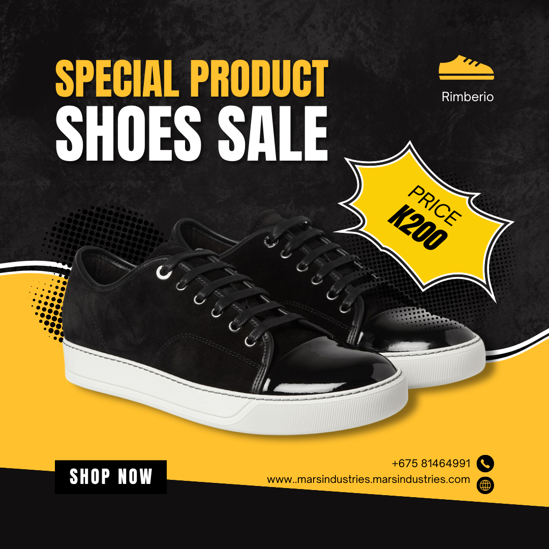 Yellow And Black Bold Shoes Sale Instagram Post